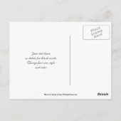 Abstracte bloemige Roze Iris bedankkaart Briefkaart (Achterkant)