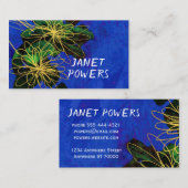 abstracte bloemkunst modern aangepast visitekaartj visitekaartje (Voorkant / Achterkant)
