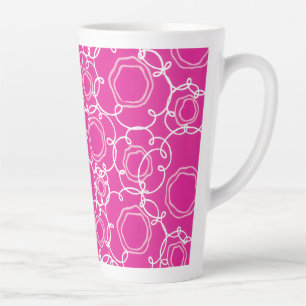 Abstracte bloemmatrix (heet roze) fijne kunst latte mok
