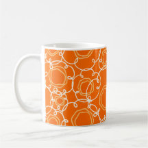 Abstracte bloemmatrix (oranje) fijne kunst