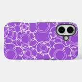 Abstracte bloemmatrix (paars) Fijne Kunst Case-Mate iPhone Case (Achterkant (horizontaal))