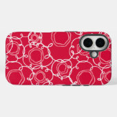 Abstracte bloemmatrix (Rood) Fijne Kunst Case-Mate iPhone Case (Achterkant (horizontaal))