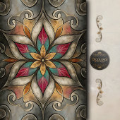 Abstracte bloemmozaïekdecoupage tissuepapier