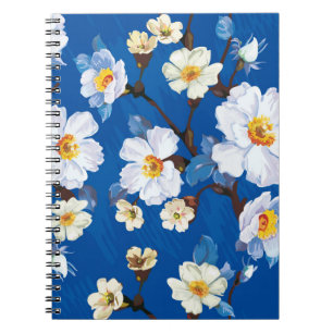 Abstracte bloemnaadloze patroonachtergrond. Elega Notitieboek