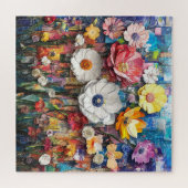 Abstracte bloempuzzel legpuzzel (Horizontaal)