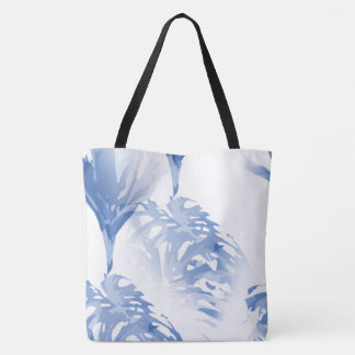 Abstracte Bloemschikking Boodschappen Strand Draagtas