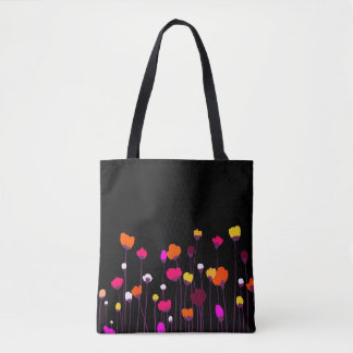 Abstracte bloemtas | Kleurrijke moderne bloem Draagtas