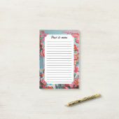 Abstracte bloesem bloemblaadjes dromen post-it® notes (Op bureau)