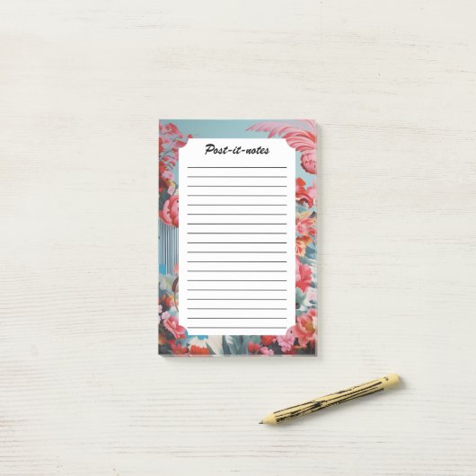 Abstracte bloesem bloemblaadjes dromen post-it® notes (Op bureau)