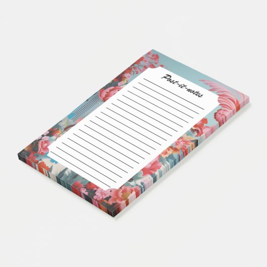 Abstracte bloesem bloemblaadjes dromen post-it® notes (Schuin)