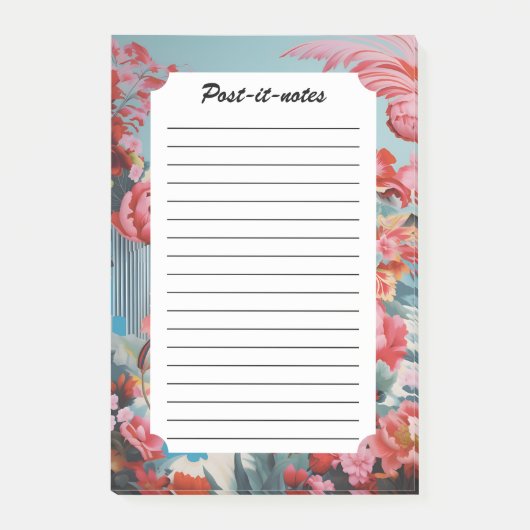 Abstracte bloesem bloemblaadjes dromen post-it® notes (Voorkant)
