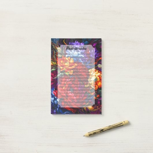  Abstracte bloesem bloesem Post-it® Notes (Op bureau)