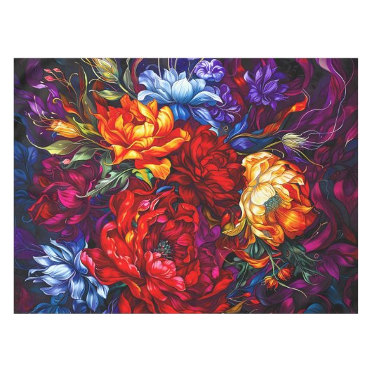 Abstracte bloesem bloesem Tafelkleed (Voorkant (Horizontaal))