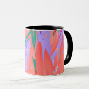 Abstracte Bloesems: Een Spat van Kleur Mok