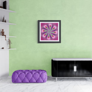 Abstracte blokfractie perfect poster