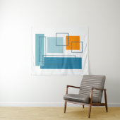 Abstracte blokken 1 geometrisch ontwerp wandkleed (In Situ (horizontaal))