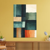 Abstracte blokken canvas afdruk (Insitu (Woonkamer))