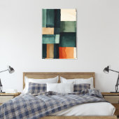 Abstracte blokken canvas afdruk (Insitu (Slaapkamer))