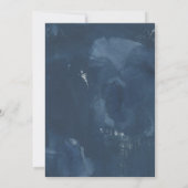 Abstracte Blue Blush Gold Waterverf Luxe Save The Date (Achterkant)