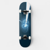 Abstracte Blue Earth-beweging Skateboard (Voorkant)