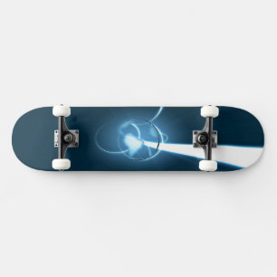 Abstracte Blue Earth-beweging Skateboard