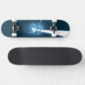 Abstracte Blue Earth-beweging Skateboard (Horizontaal)