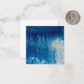 Abstracte Blue Flat Note-Kaart Notitiekaartje (Voorkant / Achterkant in situ)