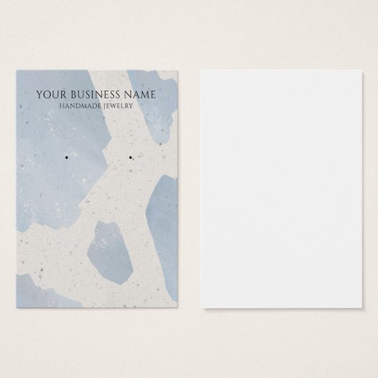 Abstracte Blue Grey Terrazzo die beeldschermen met Visitekaartje (Voorkant /achterkant)