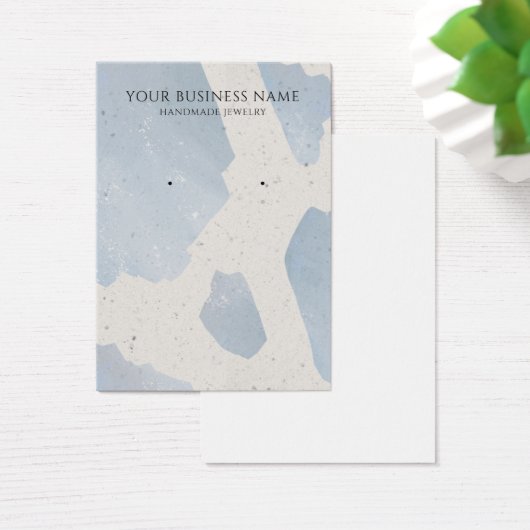 Abstracte Blue Grey Terrazzo die beeldschermen met Visitekaartje (Bureau)