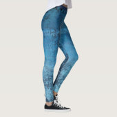Abstracte Blue Grunge Leggings (Rechts)
