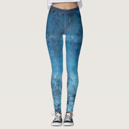 Abstracte Blue Grunge Leggings