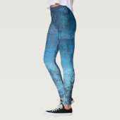 Abstracte Blue Grunge Leggings (Links)