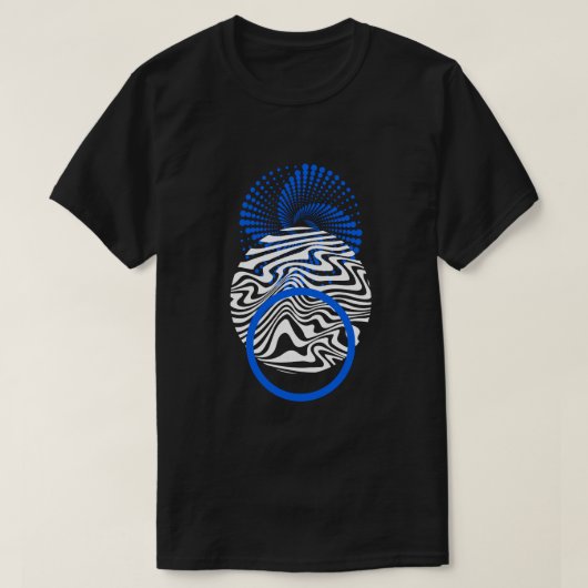 Abstracte Blue Portal Vortex T-shirt (Design voorkant)