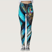 Abstracte blues Leggings (Voorkant)