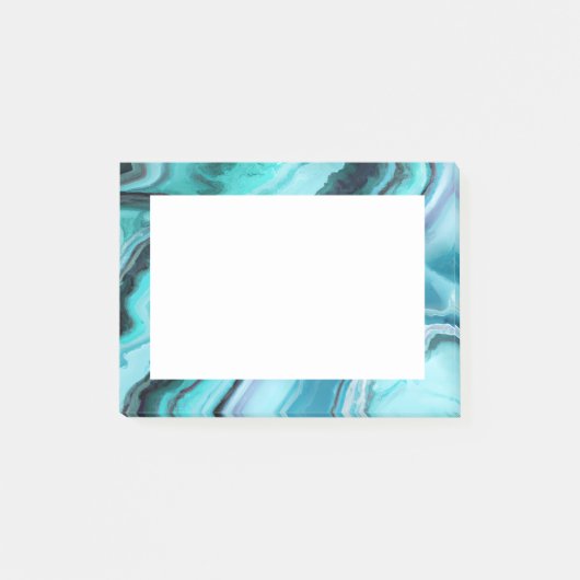 Abstracte Blues Stylish Trendy Post-it® Notes (Voorkant)