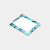 Abstracte Blues Stylish Trendy Post-it® Notes (Schuin)