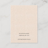 ABSTRACTE BLUSH CERAMIC WAVE KETTING DISPLAY LOGO VISITEKAARTJE (Achterkant)