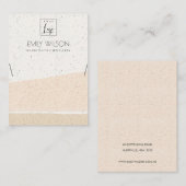 ABSTRACTE BLUSH CERAMIC WAVES KETTING DISPLAY LOGO VISITEKAARTJE (Voorkant / Achterkant)