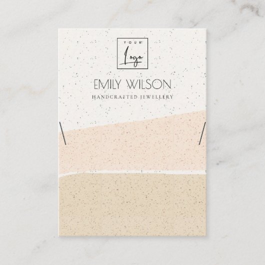 ABSTRACTE BLUSH CERAMIC WAVES KETTING DISPLAY LOGO VISITEKAARTJE (Voorkant)
