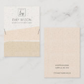 ABSTRACTE BLUSH CERAMIC WAVES KETTING DISPLAY LOGO VISITEKAARTJE (Voorkant / Achterkant)