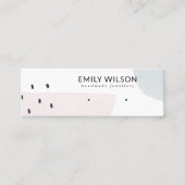 ABSTRACTE BLUSH DUSKY BLUE STUD EARRING DISPLAY MINI VISITEKAARTJE (Voorkant)