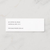 ABSTRACTE BLUSH DUSKY BLUE STUD EARRING DISPLAY MINI VISITEKAARTJE (Achterkant)