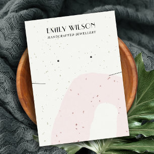 ABSTRACTE BLUSH KERAMISCHE KETTINGEN OORBEL DISPLA VISITEKAARTJE