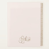 Abstracte Blush roze en Gold Planner (Achterkant)