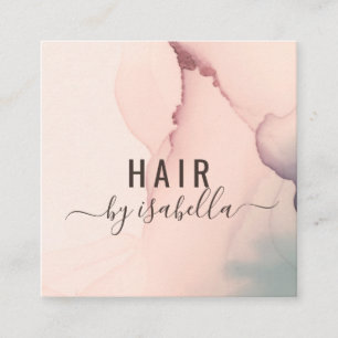 Abstracte Blush roze haarlijst Vierkante Visitekaartje
