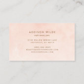 Abstracte Blush roze Waterverf Vormen Modern Visitekaartje (Achterkant)
