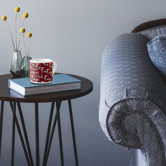 Abstracte bogungpatronen espresso kop