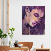 Abstracte Boheemse Grafische Kunst Vrouw Portretdr Poster