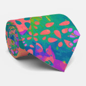 Abstracte Bohemian Colorful Magenta Stropdas (Opgerold)