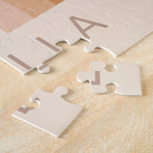 Abstracte Boho 70s Rainbow Terracotta Gepersonalis Legpuzzel (Zijkant)